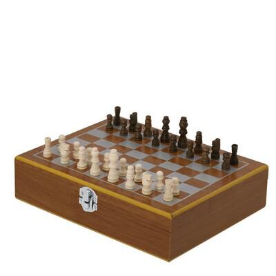 Gift set, hip flask 175 ml, cups 30 ml, chess