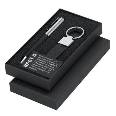 Gift set, keyring, ball pen, gift box