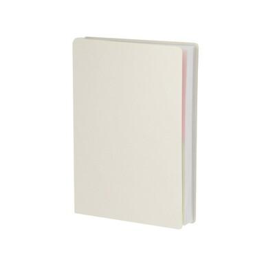 Memo holder, notebook, sticky notes, pen, made from recycled milk cartons