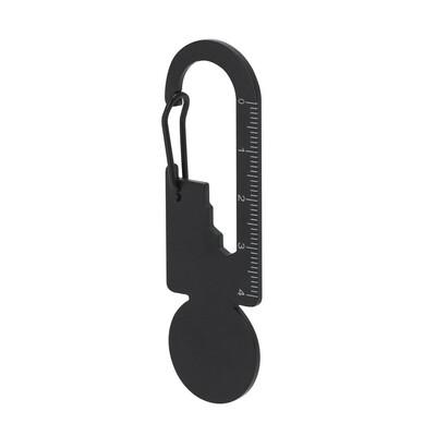 Multifunctional tool, 8 functions, carabiner clip