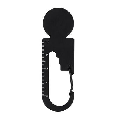 Multifunctional tool, 8 functions, carabiner clip