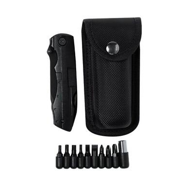 Multifunctional tool, pocket knife, 10 functions, 10 el., pouch