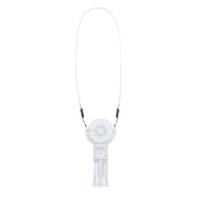 Pocket fan with sprayer, lanyard