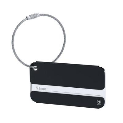 Recycled aluminium luggage tag