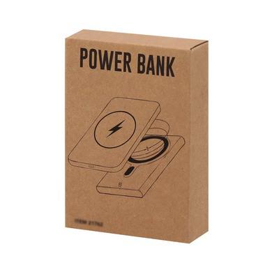 Recycled aluminium magnetic wireless power bank 5000 mAh, wireless charger 15W