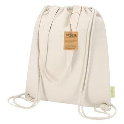 Recycled cotton drawstring bag