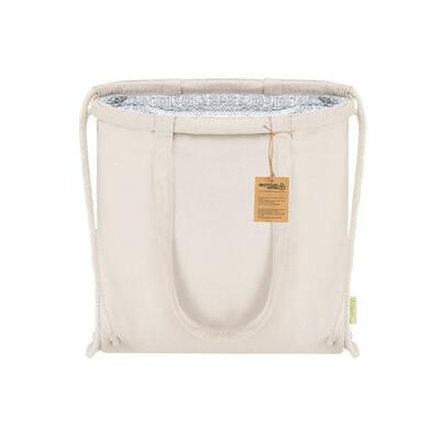 Recycled cotton drawstring bag
