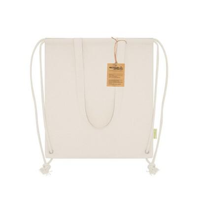 Recycled cotton drawstring bag