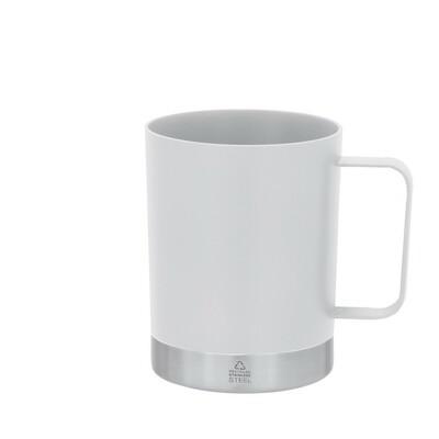 Recycled stainless steel and recycled PP mug 400 ml