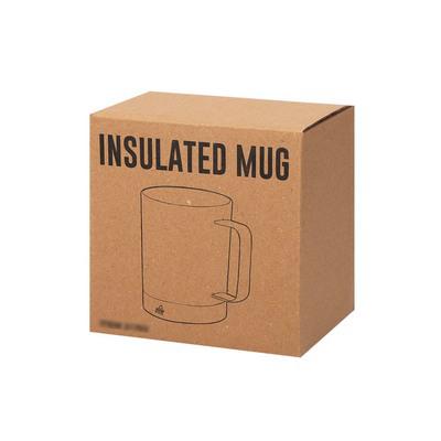 Recycled stainless steel and recycled PP mug 400 ml