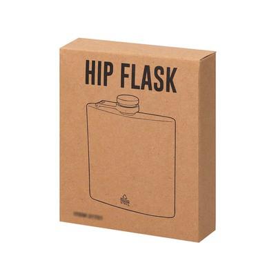 Recycled stainless steel hip flask 175 ml