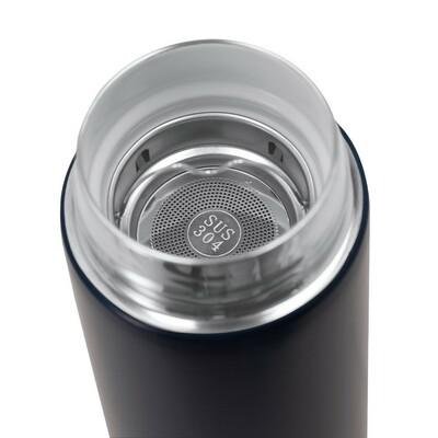 Recycled stainless steel thermos 450 ml, infuser