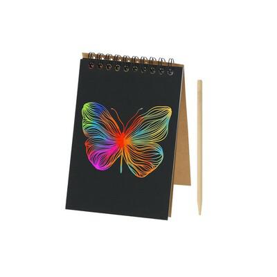 Scratch off notebook approx. A6, scratch paper