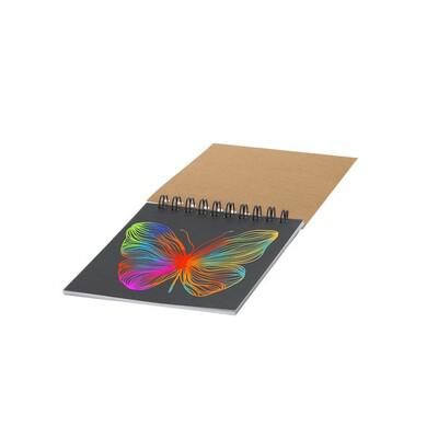 Scratch off notebook approx. A6, scratch paper