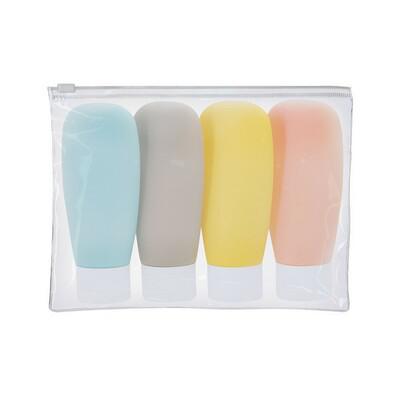 Travel set, cosmetic bag, 4 containters