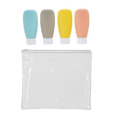Travel set, cosmetic bag, 4 containters