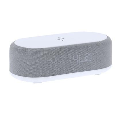 Wireless charger 15W, wireless speaker 5W, clock, LED light