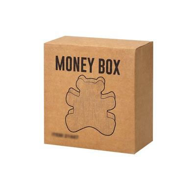 Wooden money box "animal" for colouring, crayons