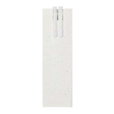 Writing set made from recycled milk cartons, ball pen and "infinity" pencil