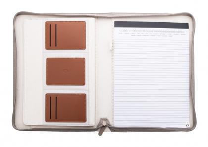 Carbasa Zip recycled canvas document folder