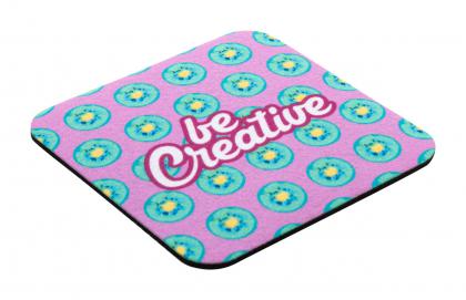 CreaFelt Drink Plus RPET felt coaster, square