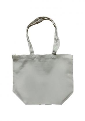 10oz Natural Recycled Zipped Shopper