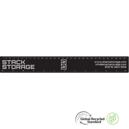 Ruler 30cm GRS Recycled - Black