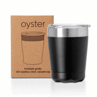 Oyster recycled stainless steel 350ml cup