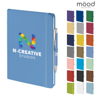 Mood Duo A5 FSC Soft Feel Notebook with Ballpoint Pen - Blue