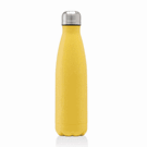 Oasis recycled yellow powder coated stainless steel, thermal insulated bottle - 500ml