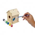 Birdhouse for painting, 6 paints and brush