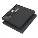 Gift set, keyring, notebook approx. A5, ball pen, gift box