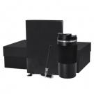 Gift set, thermo mug 470 ml, notebook A5, roller ball pen, gift box