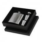 Recycled stainless steel hip flask 175 ml, 2 cups, funnel