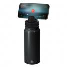 Recycled stainless steel thermo bottle 600 ml, magnetic rotating phone stand