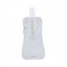 RPET foldable water bottle 400 ml with carabiner clip