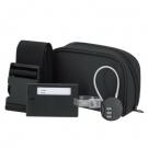 Travel set, luggage tag, luggage strap, padlock, RPET pouch