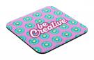 CreaFelt Drink Plus RPET felt coaster, square