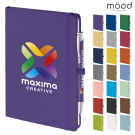Mood Duo A5 FSC Soft Feel Notebook with Ballpoint Pen - Purple