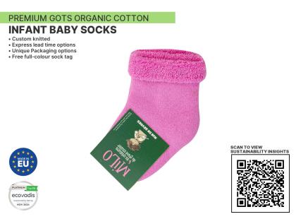 Premium ORGANIC Infant Baby Sustainable Socks