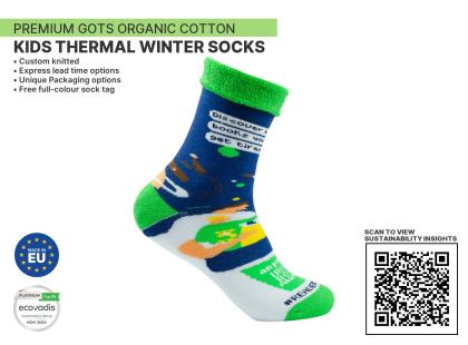 Premium ORGANIC Kids Thermal Winter sustainable Socks