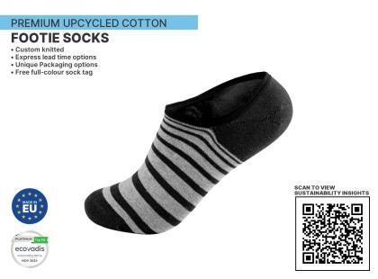 Premium UPCYCLED Footie SUSTAINABLE Socks
