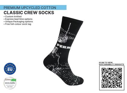 Premium UPCYCLED Classic Crew SUSTAINABLE Socks
