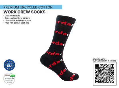 Premium UPCYCLED Work Crew Sustainable Socks