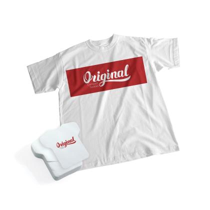 Compact White Sustainable T-Shirt (Gildan 180 gsm) printed in 3 colour
