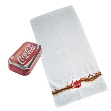 Compact Sustainable Towel with flat printed border (30x130cm)