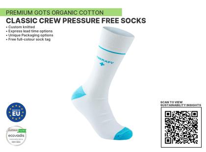 Premium Classic Crew Pressure Free Sustainable socks in organic cotton