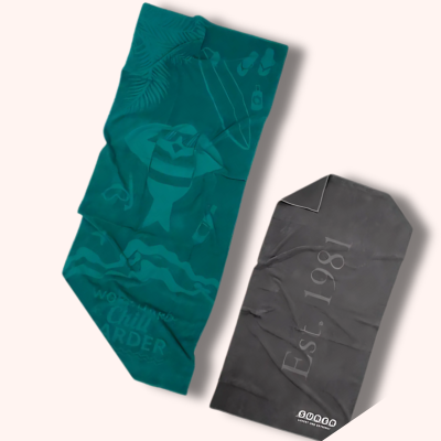 GYM / SWEAT TOWEL: JACQUARD  HIGH/LOW RELIEF WOVEN SOLID COLOUR