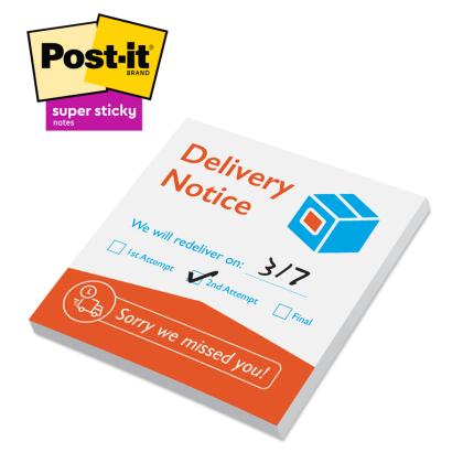 3M Super Sticky Post-it&reg; Custom Printed Notes