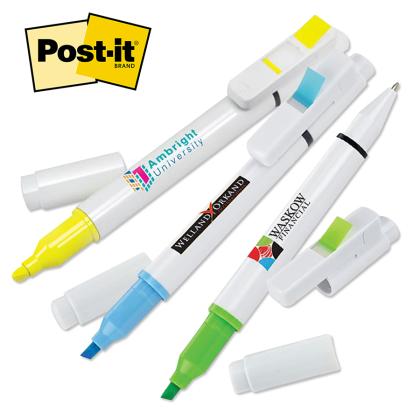3M Post-it® Custom Printed Highlighter + Pen with Flags